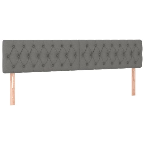  Łóżko kontynentalne z materacem, ciemnoszara tkanina 200x200 cm Lumarko!