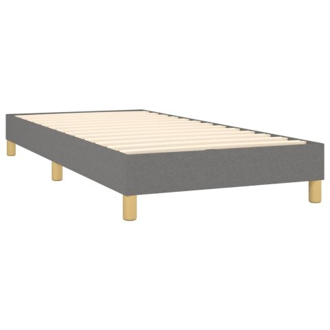  Łóżko kontynentalne z materacem, ciemnoszara tkanina 90x200 cm Lumarko!