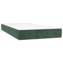  Łóżko kontynentalne z materacem, zielone, aksamit, 200x200 cm Lumarko!