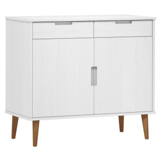  Szafka, biała, 90x40x80 cm, lite drewno sosnowe Lumarko!