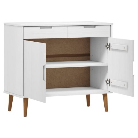  Szafka, biała, 90x40x80 cm, lite drewno sosnowe Lumarko!