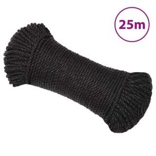  Linka robocza, czarna, 6 mm, 25 m, polipropylen Lumarko!