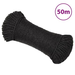  Linka robocza, czarna, 8 mm, 50 m, polipropylen Lumarko!