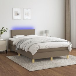  Łóżko kontynentalne z materacem, taupe, 120x200 cm, tkanina Lumarko!