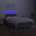  Łóżko kontynentalne z materacem, taupe, 120x200 cm, tkanina Lumarko!