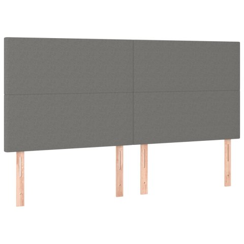  Łóżko kontynentalne z materacem, ciemnoszara tkanina, 160x200cm Lumarko!