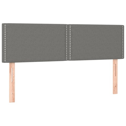  Łóżko kontynentalne z materacem, ciemnoszara tkanina 140x190 cm Lumarko!