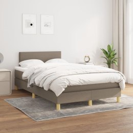 Łóżko kontynentalne z materacem, taupe, tkanina, 120x200 cm Lumarko!