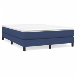  Łóżko kontynentalne z materacem, niebieskie, tkanina 140x200 cm Lumarko!
