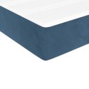  Łóżko kontynentalne z materacem, niebieskie, aksamit, 80x200 cm Lumarko!