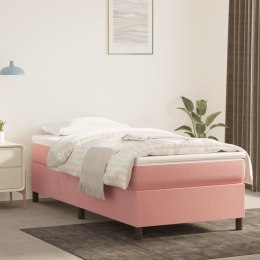  Łóżko kontynentalne z materacem, różowe, aksamit, 100x200 cm Lumarko!