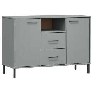  Komoda OSLO, metalowe nóżki, szara, 113x40x77 cm Lumarko!