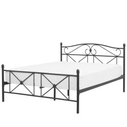  Łóżko metalowe 140 x 200 cm czarne RODEZ Lumarko!