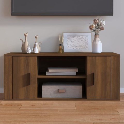  Szafka pod telewizor, brązowy dąb, 100x35x40 cm Lumarko!