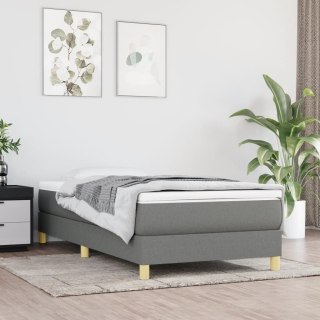  Łóżko kontynentalne z materacem, ciemnoszara tkanina 90x190 cm Lumarko!
