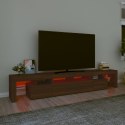  Szafka pod TV z oświetleniem LED, brązowy dąb, 230x36,5x40 cm Lumarko!