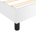 Łóżko kontynentalne z materacem, białe, ekoskóra 140x200 cm Lumarko!