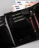 Klasyczny, skórzany portfel męski z zapinką — Peterson