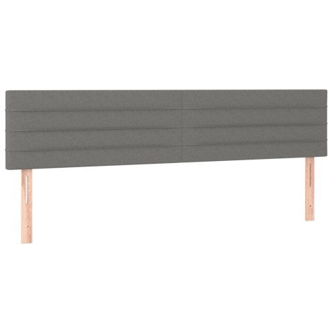  Łóżko kontynentalne z materacem, ciemnoszara tkanina 160x200 cm Lumarko!