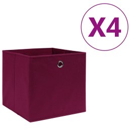  Pudełka z włókniny, 4 szt., 28x28x28 cm, ciemnoczerwone Lumarko!