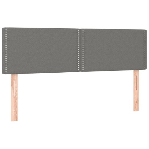  Łóżko kontynentalne z materacem, ciemnoszara tkanina 140x200 cm Lumarko!