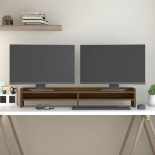  Podstawka na monitor, miodowy brąz, 100x24x16 cm, lita sosna Lumarko!