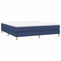  Łóżko kontynentalne z materacem, niebieskie, tkanina, 180x200cm Lumarko!