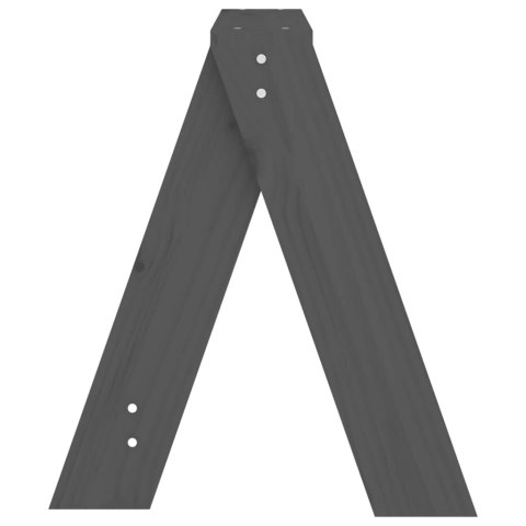  Stołki, 2 szt., szare, 40x40x45 cm, lite drewno sosnowe Lumarko!