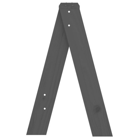  Stołki, 2 szt., szare, 40x40x60 cm, lite drewno sosnowe Lumarko!