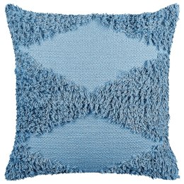  Poduszka dekoracyjna bawełniana tuftowana 45 x 45 cm niebieska RHOEO Lumarko!
