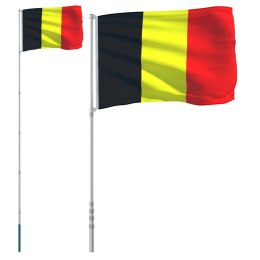 Flaga Belgii z masztem, 5,55 m, aluminium  Lumarko!
