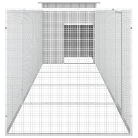  Klatka dla kurcząt, szara, 500x91x100 cm, stal  Lumarko!