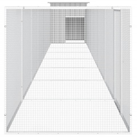  Klatka dla kurcząt, szara, 700x91x100 cm, stal  Lumarko!
