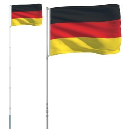  Flaga Niemiec z masztem, 5,55 m, aluminium  Lumarko!