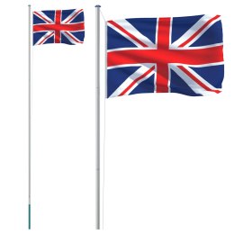  Flaga Wielkiej Brytanii z masztem, 6,23 m, aluminium  Lumarko!