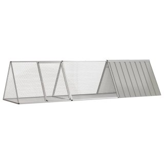  Klatka dla królików, szara 302,5x80,5x71 cm, galwanizowana stal  Lumarko!