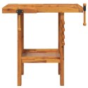  Stolik roboczy z i imadłami, 92x48x83 cm, drewno akacjowe  Lumarko!