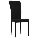  Krzesła stołowe, 4 szt., czarne, obite aksamitem Lumarko!