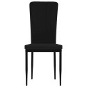  Krzesła stołowe, 4 szt., czarne, obite aksamitem Lumarko!