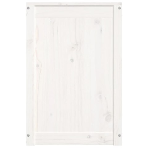  Skrzynia na pranie, biała, 44x44x66 cm, lite drewno sosnowe Lumarko!