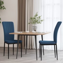  Krzesła stołowe, 2 szt., niebieskie, aksamitne Lumarko!