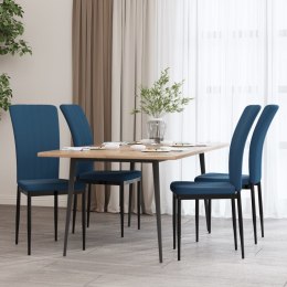  Krzesła stołowe, 4 szt., niebieskie, obite aksamitem Lumarko!