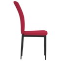  Krzesła stołowe, 4 szt., winna czerwień, obite aksamitem Lumarko!