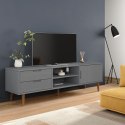  Szafka pod telewizor, szara, 158x40x49 cm, lite drewno sosnowe Lumarko!