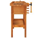  Stolik roboczy z szufladami i imadłami, 124x52x83 cm, akacjowy Lumarko!