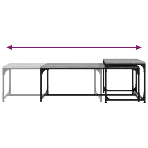  Stoliki kawowe 2 szt. szary dąb sonoma, materiał drewnopochodny  Lumarko!