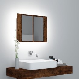  Szafka łazienkowa z lustrem, przydymiony dąb, 60x12x45 cm  Lumarko!