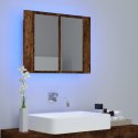  Szafka łazienkowa z lustrem, przydymiony dąb, 60x12x45 cm  Lumarko!