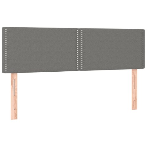  Łóżko kontynentalne z materacem, ciemnoszara tkanina 140x200 cm  Lumarko!
