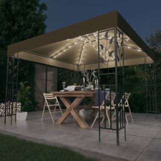  Altana ze sznurem lampek LED, 3x3 m, kolor taupe  Lumarko!
